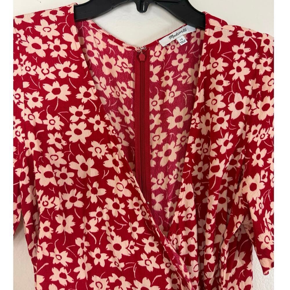 Madewell Wrap-Front Romper in Mini Daisy - Size 10 - Picture 3 of 11